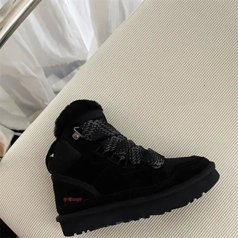 UGG High-Top Winter Boot Faux Fur Collar