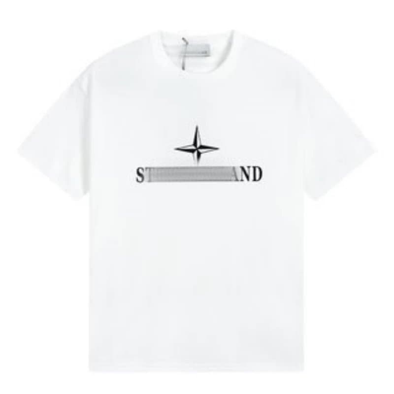 Stone Island T-Shirt Logo Patch — 628白色