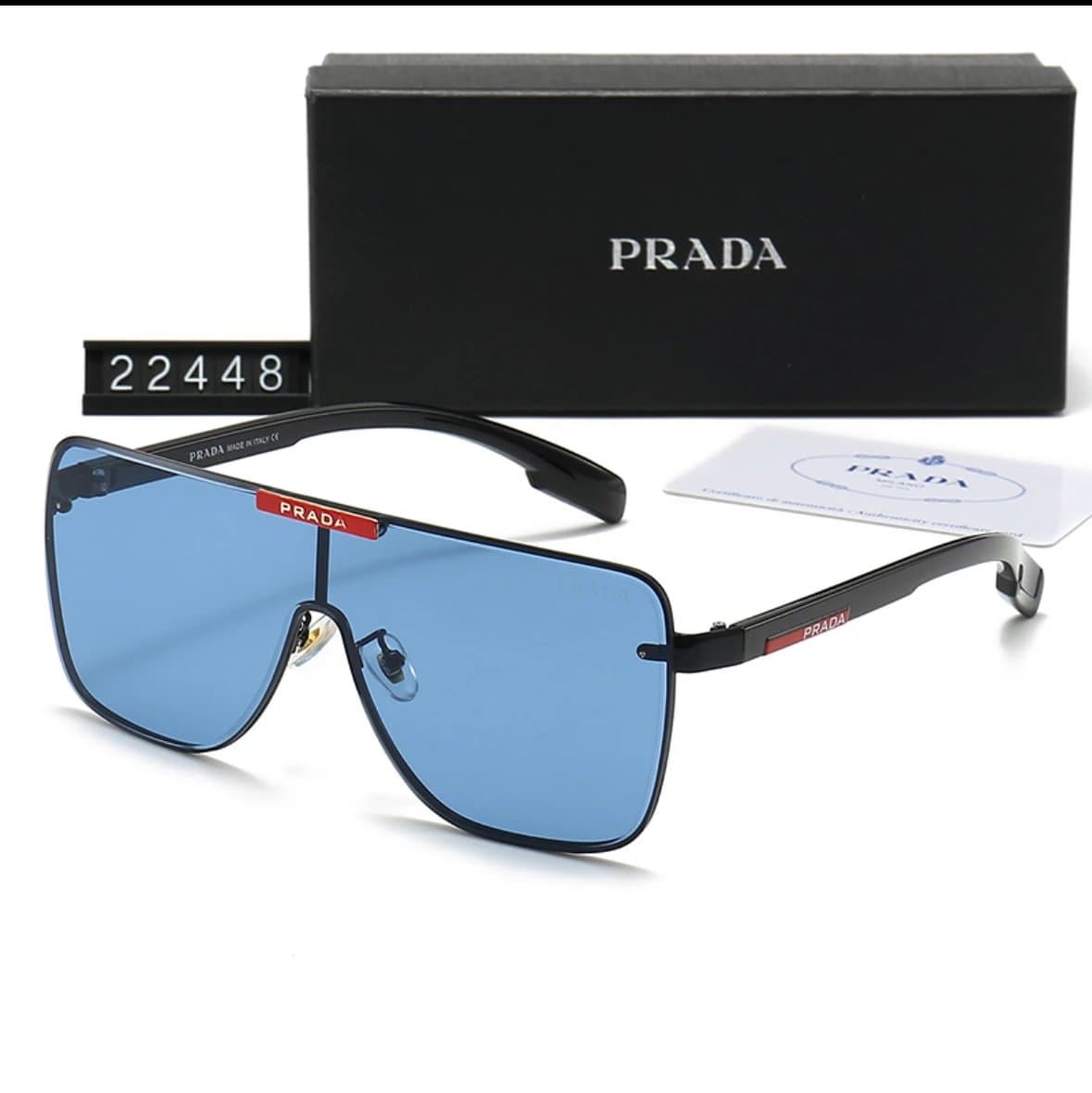 Prada Rimless Sunglasses Geometric Frame — AO224482