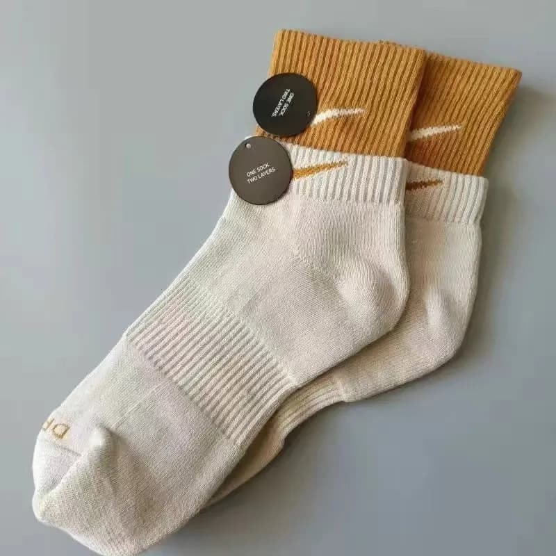 Nike Two Layer Socks Beige/Mustard