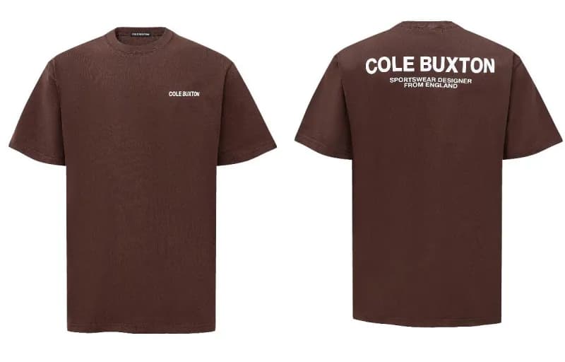 Cole Buxton Signature Tee CB Logo — C09 Brown