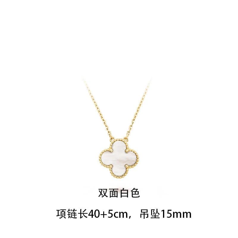 Van Cleef & Arpels Alhambra Pendant Malachite — 8853白贝双面项链1.5CM