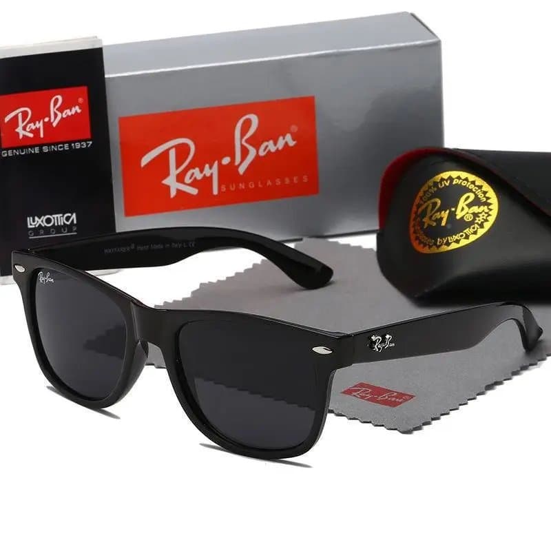 Ray-Ban Wayfarer Tortoise Shell — 二140 亮黑灰片+配送盒