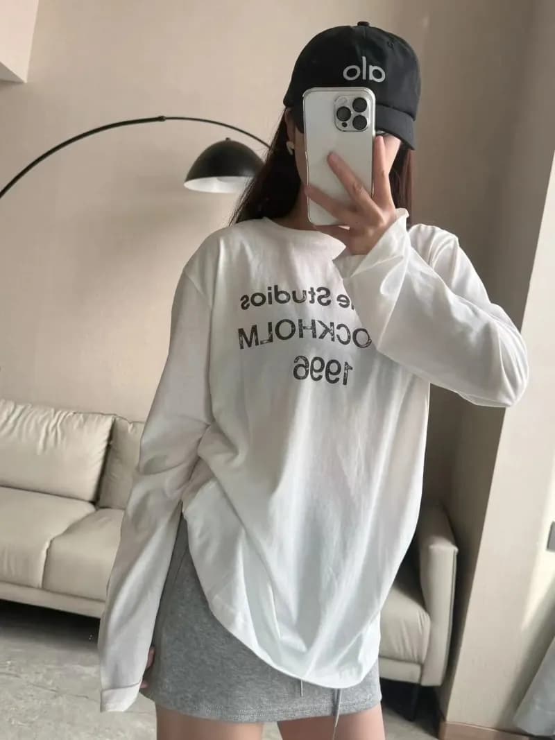Off-White Long-Sleeve Tee Stockholm Studios Print