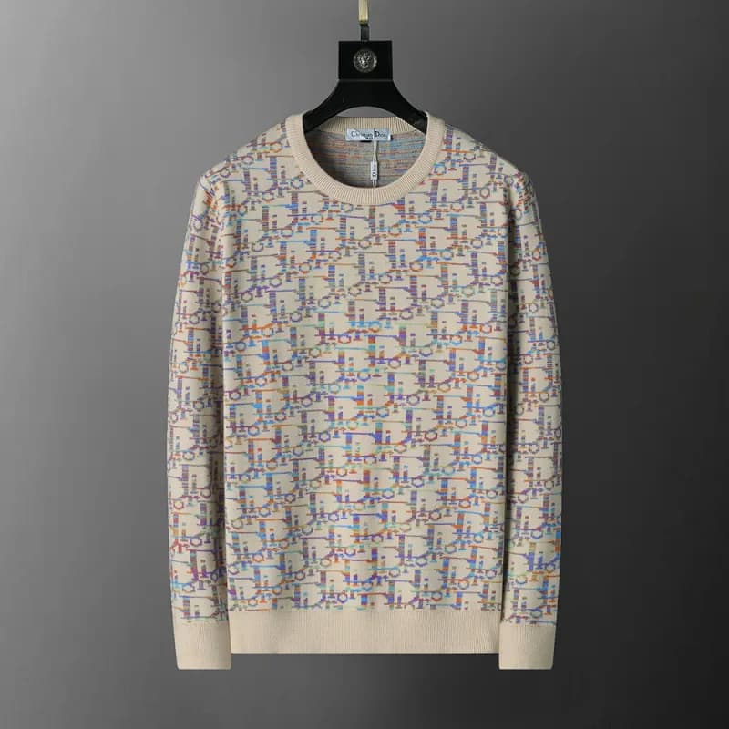 Givenchy Logo Knit Sweater Stripe Logo — 3126 apricot