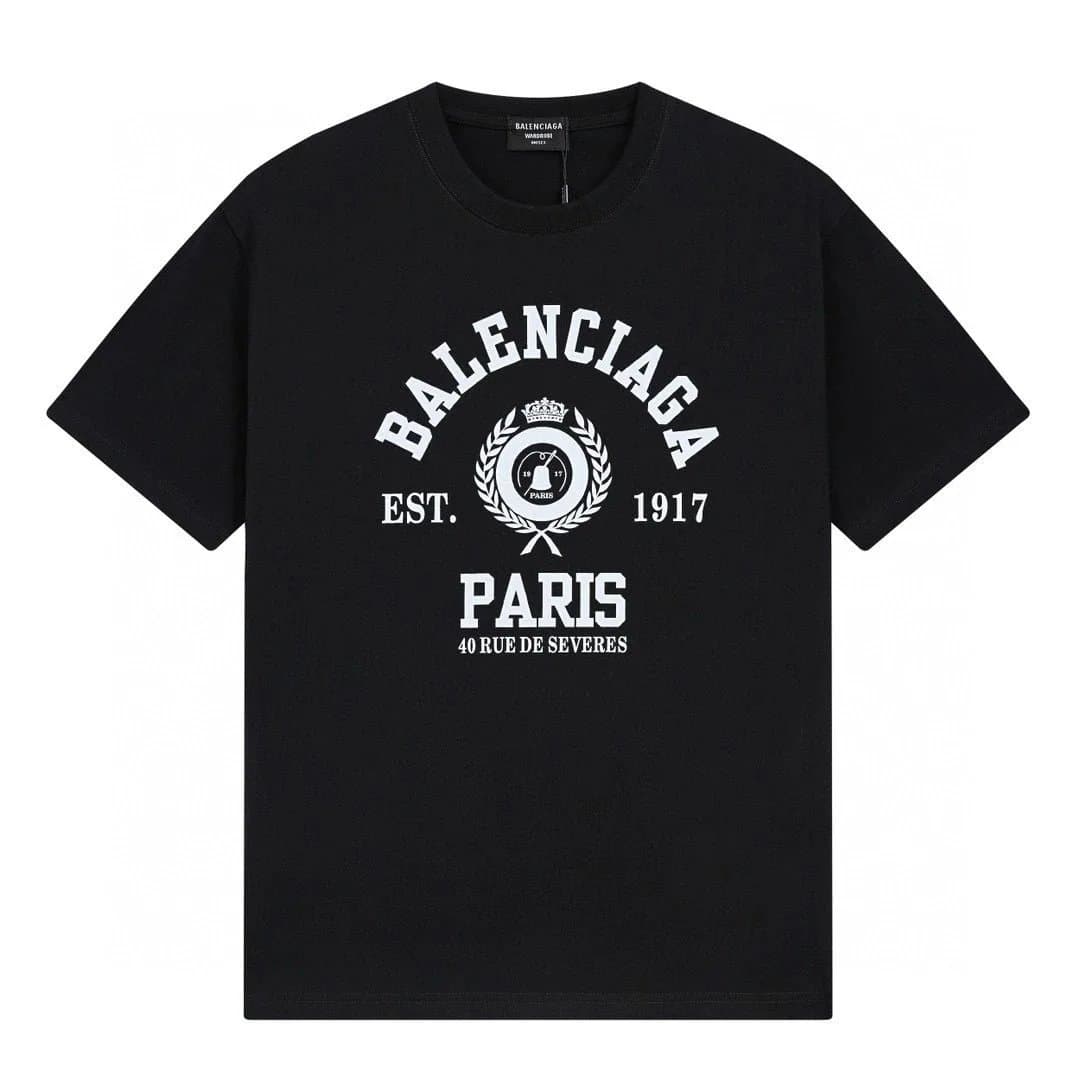 Balenciaga Logo T-Shirt Black Script — 5