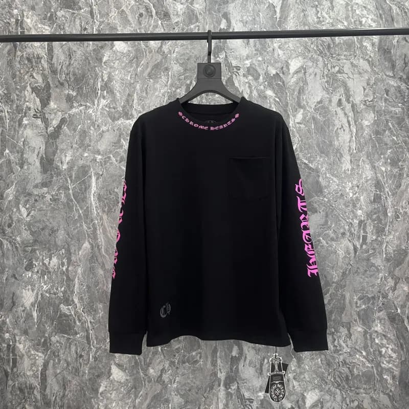 Long Sleeve Tee Chrome Hearts Logo Print
