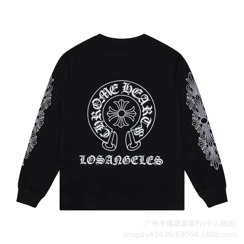 Chrome Hearts Long Sleeve Tee Build Graphic — 8008黑色