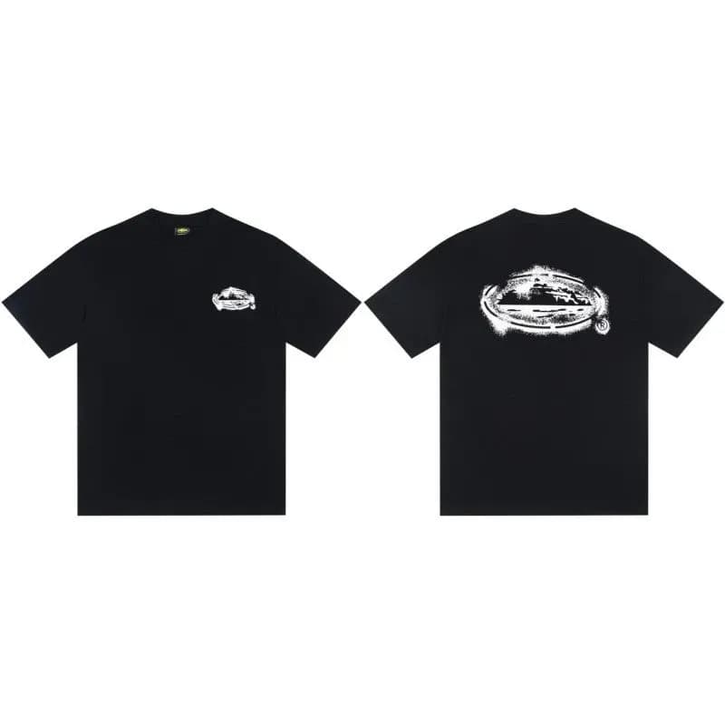 T-Shirt Corteiz Script — C210黑色