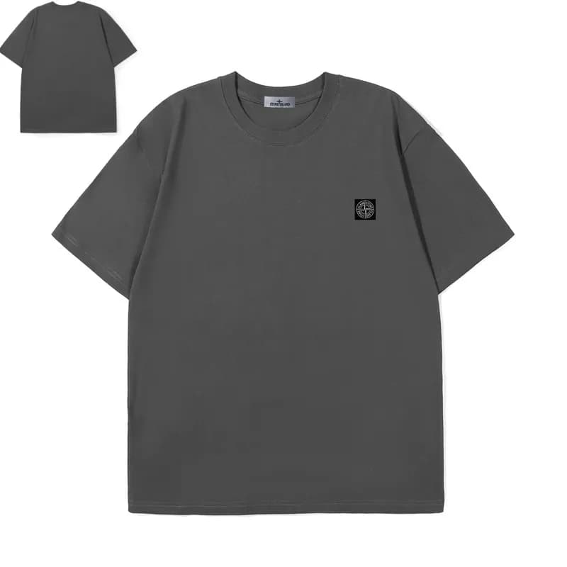 Stone Island Logo T-Shirt Compass Logo — 808灰色