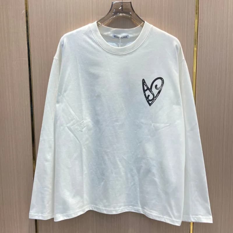 Acne Studios Long-Sleeve T-Shirt Heart Logo