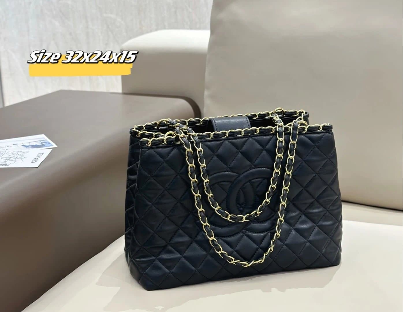 Chanel Classic Flap Tote Quilted Leather