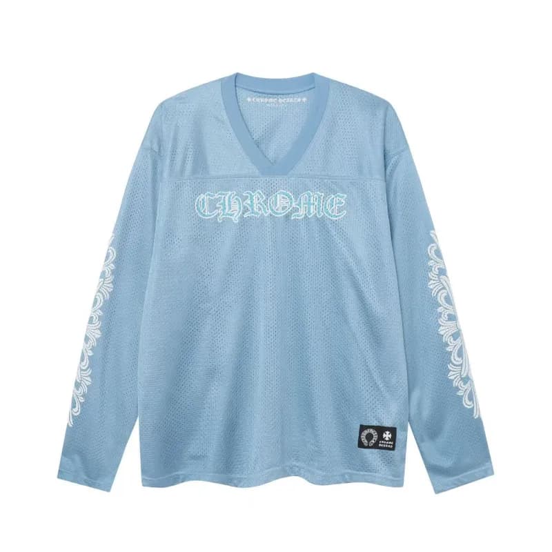 Chrome Hearts Mesh Long Sleeve Top Chrome Logo Embroidery