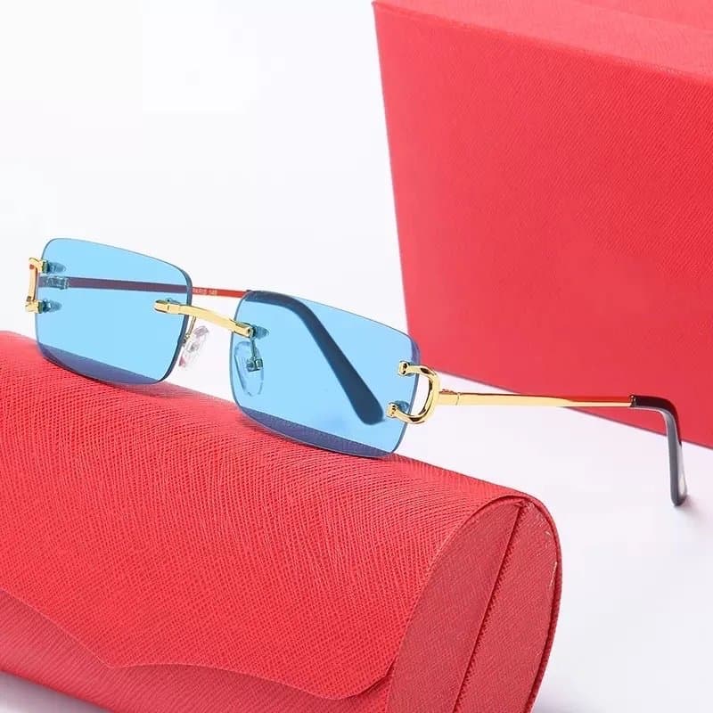 Cartier Juste Un Clou Sunglasses Rimless Blue Lens