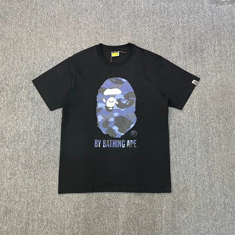 BAPE Graphic Tee A Bathing Ape Logo — 045黑蓝