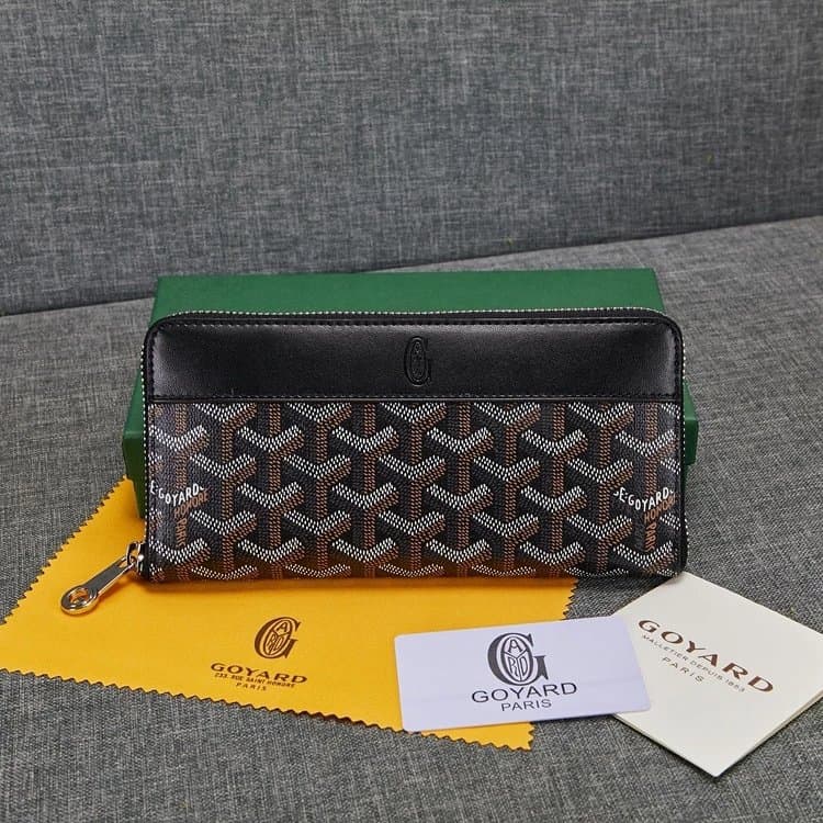Goyard Bifold Wallet Chevron Pattern — 款式4新黑色
