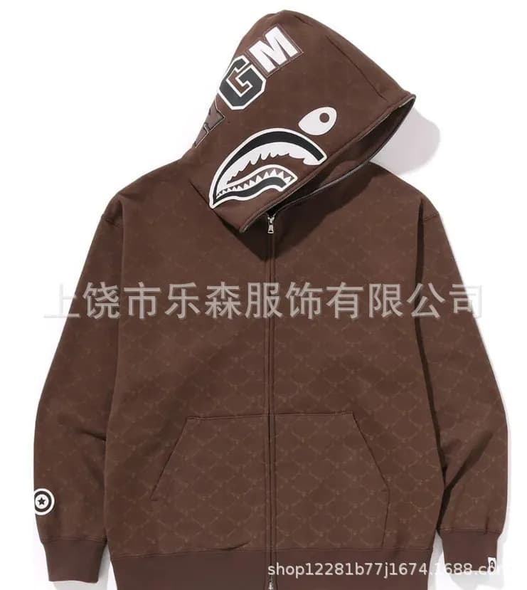 BAPE Shark Hoodie Brown Camo