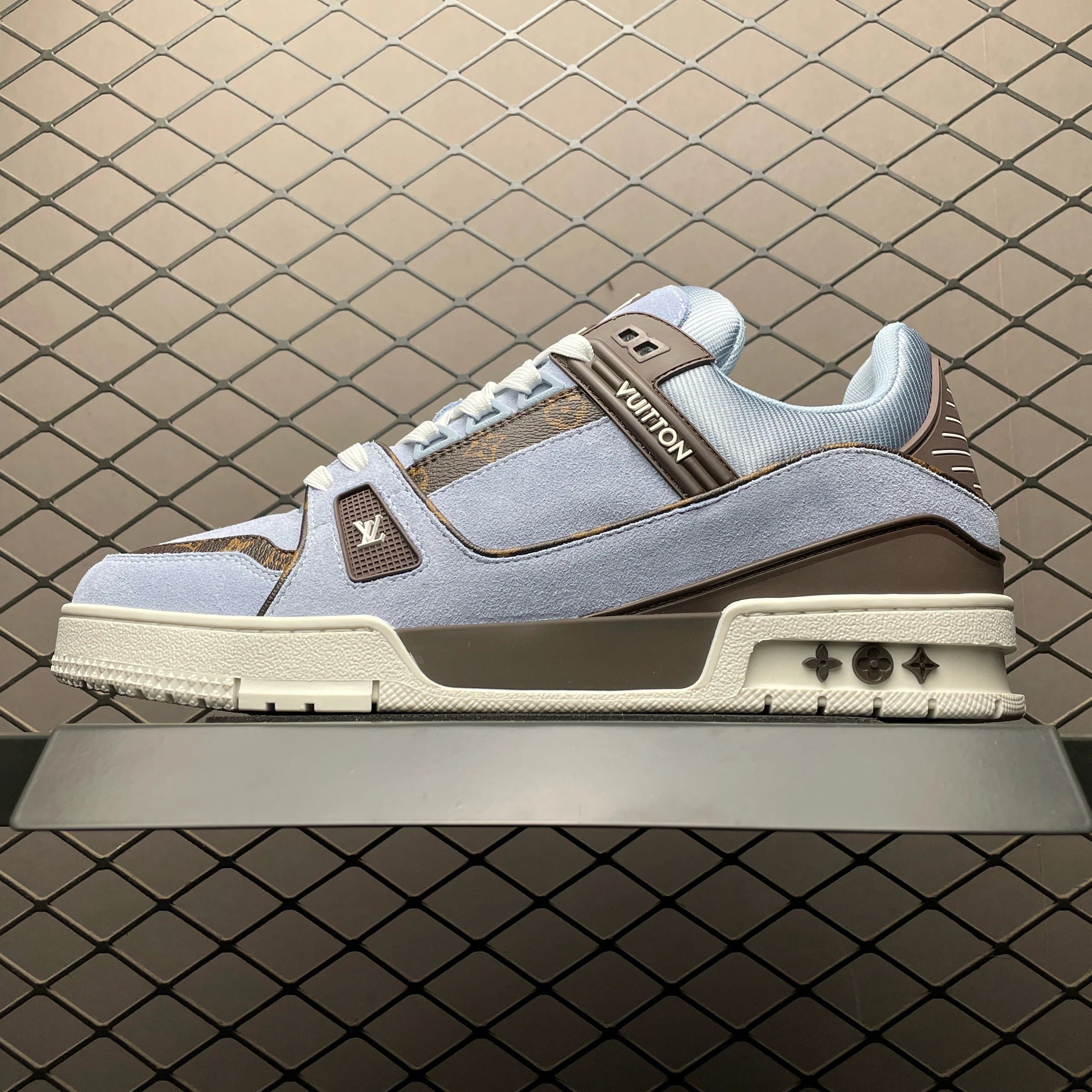 Louis Vuitton LV Trainer Monogram Mesh — 雾霾蓝麂皮
