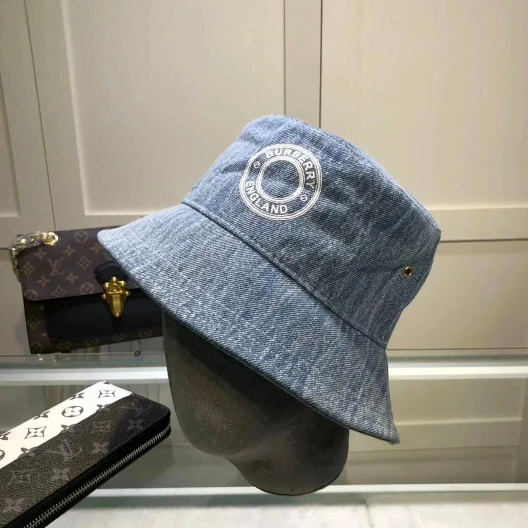 Burberry Bucket Hat Denim Logo