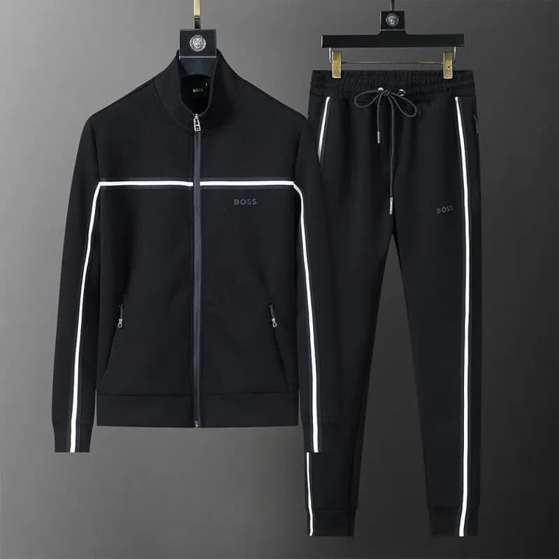 Hugo Boss Track Suit Black Beige Stripe — 38081 black