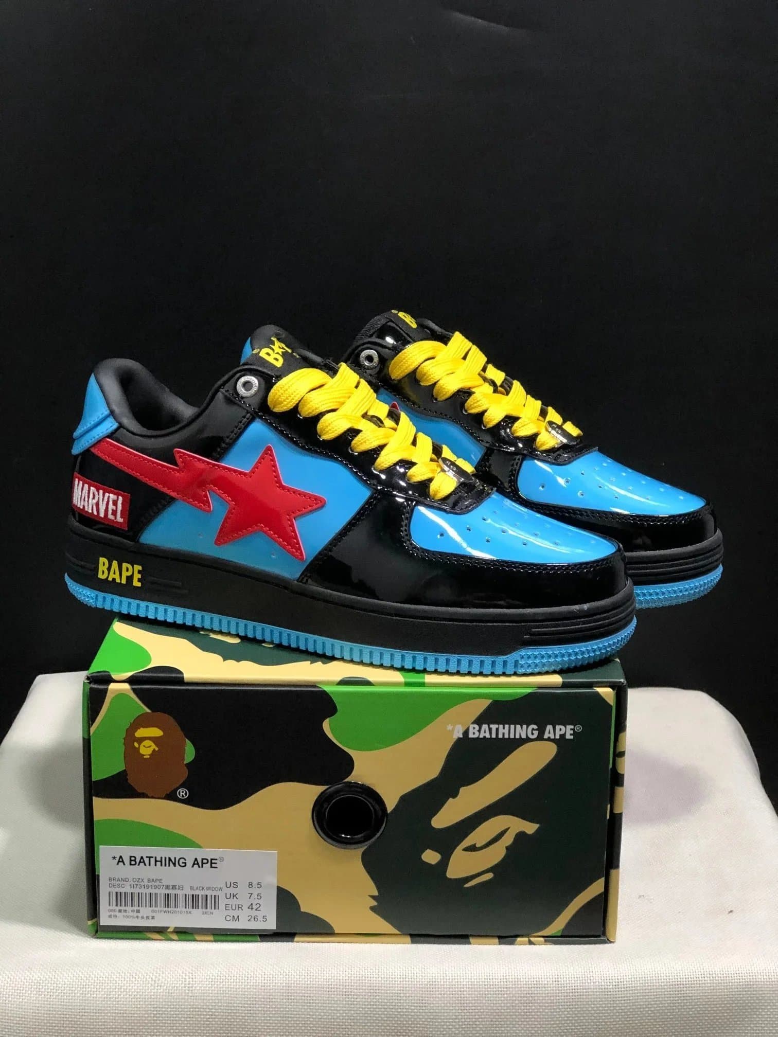 Bape Sta Multicolor — 蓝黑