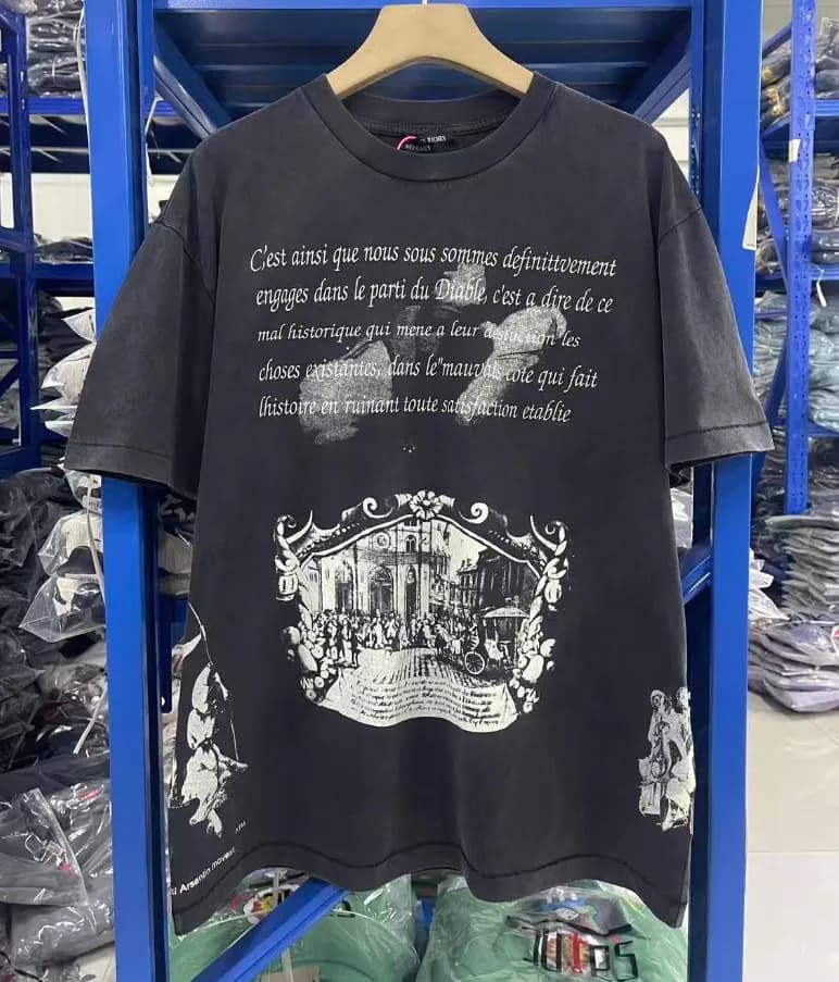 Balenciaga Graphic T-Shirt French Text Print