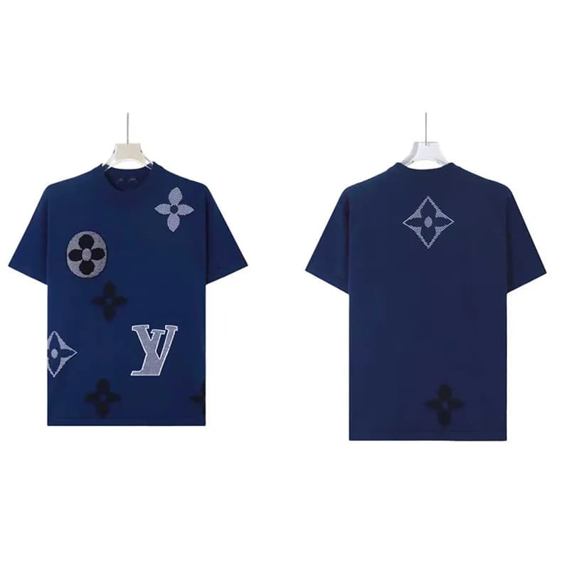 Louis Vuitton T-Shirt Off-White Collaboration — （四叶草针织蓝色）