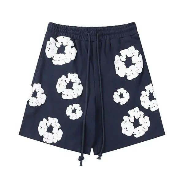 Balenciaga Floral-Embroidered Shorts 3D Floral Appliqué