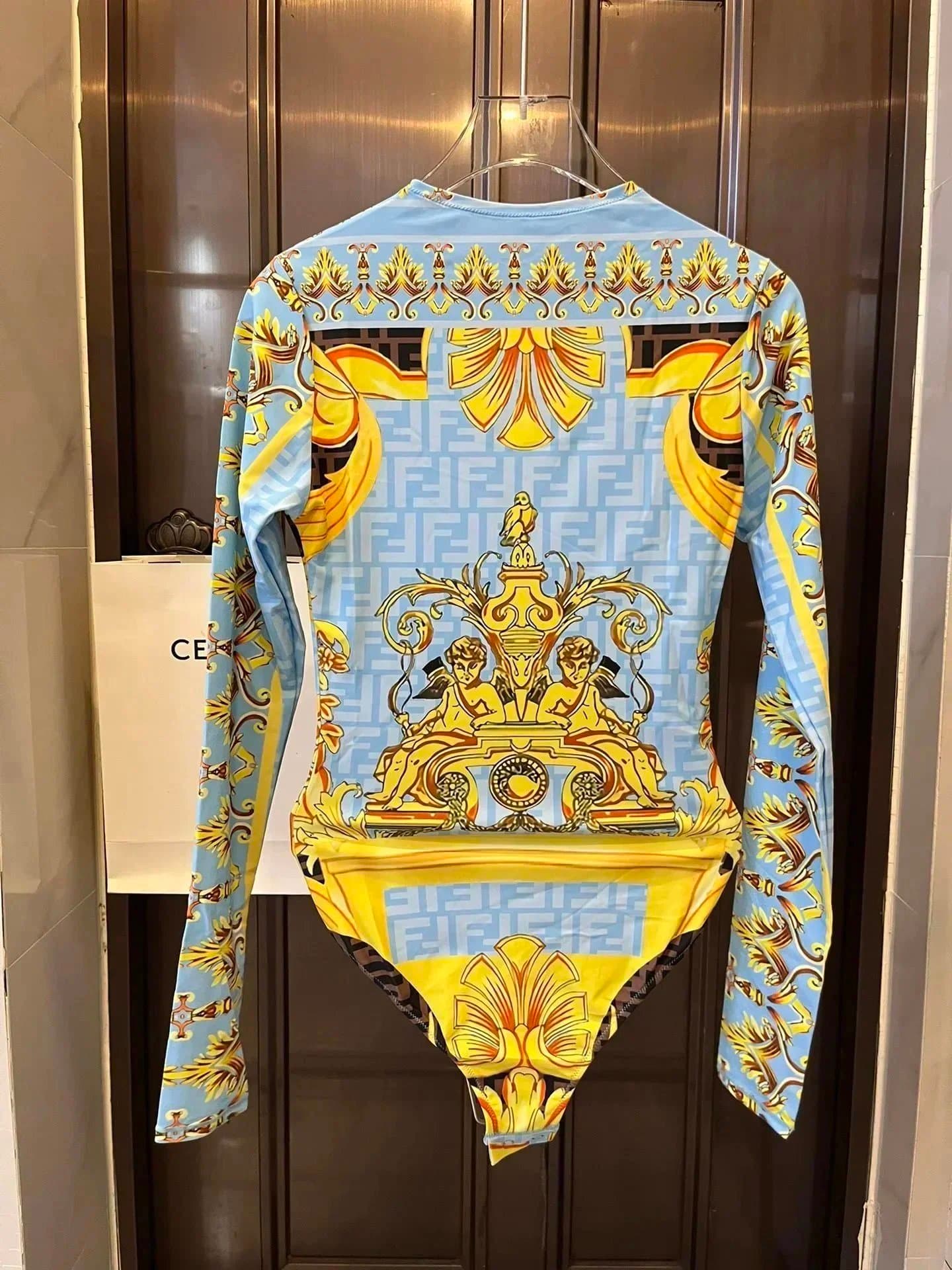 Fendi Bodysuit Baroque Print