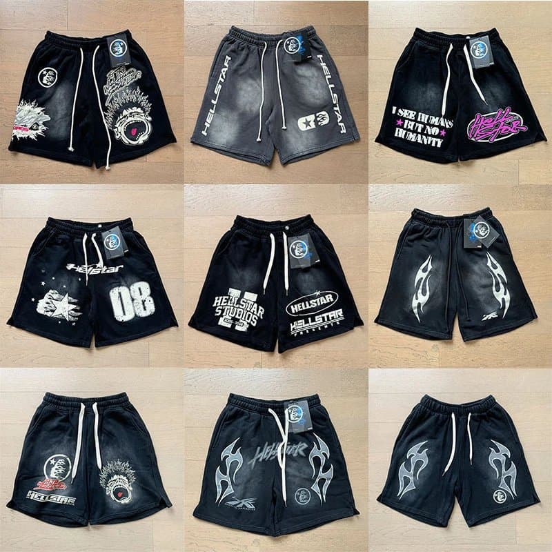 Hellstar Graphic Shorts Distressed Print — 爆11