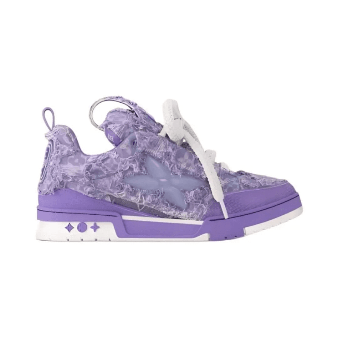 Louis Vuitton LV Trainer Monogram Embroidery — FS · Purple Demin