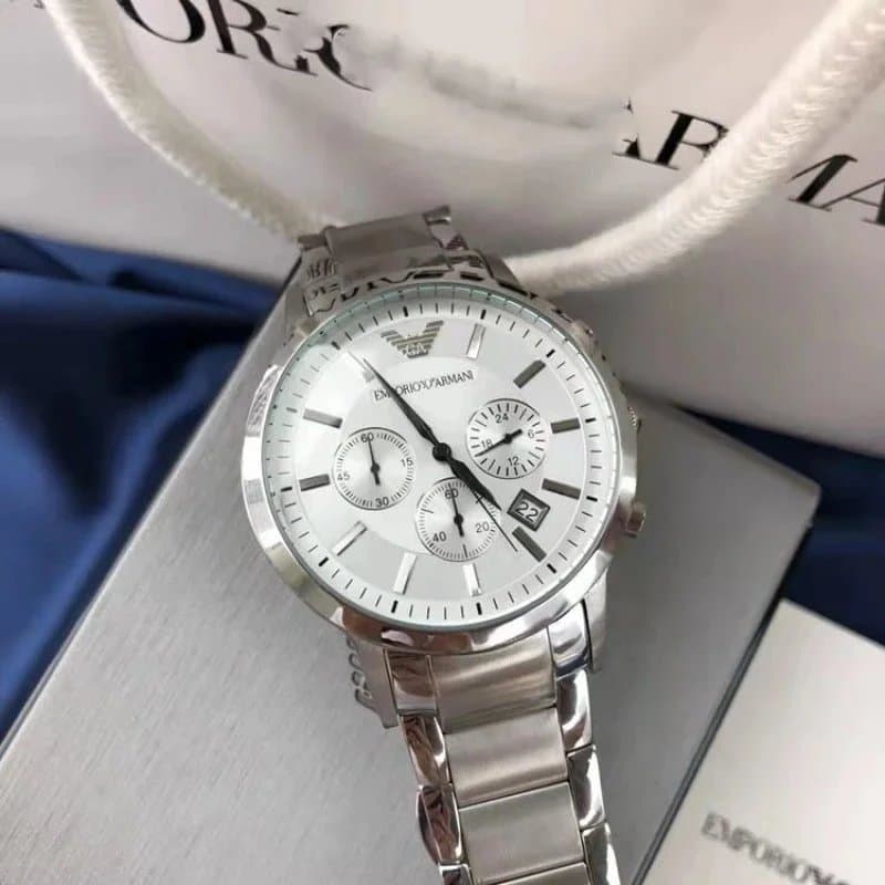 Emporio Armani Chronograph Watch Three-Subdial Stainless Steel