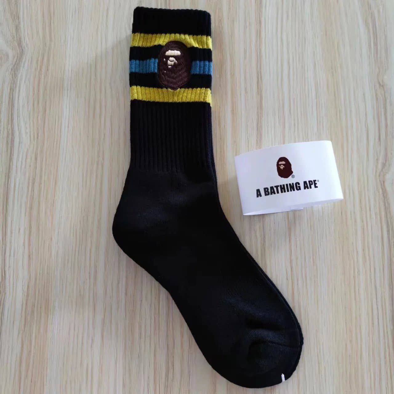 BAPE Crew Sock Ape Head Logo — 均码 · 24