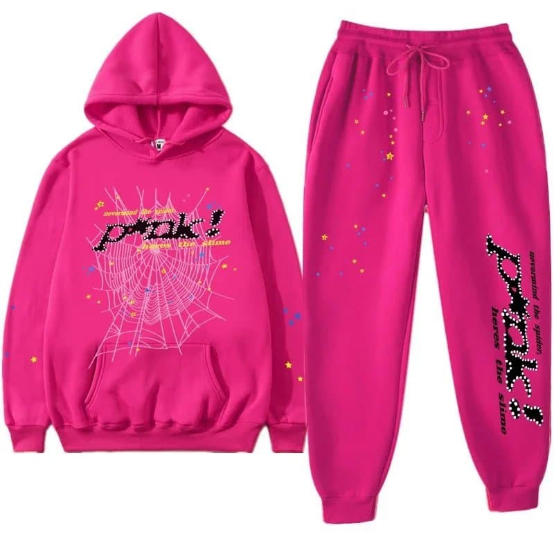Sp5der Hoodie and Joggers Set Spider Web Logo — 31