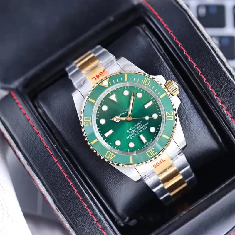 Rolex Submariner Blue Dial with Gold Bezel — Golden green labor