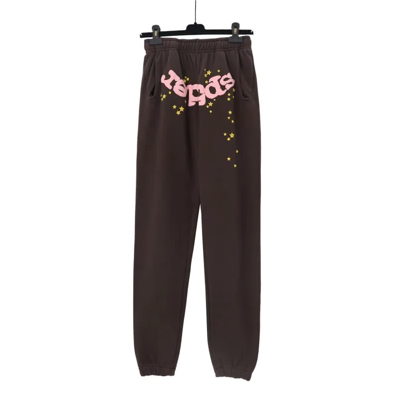 Fear of God Essentials Joggers Pink Logo with Stars