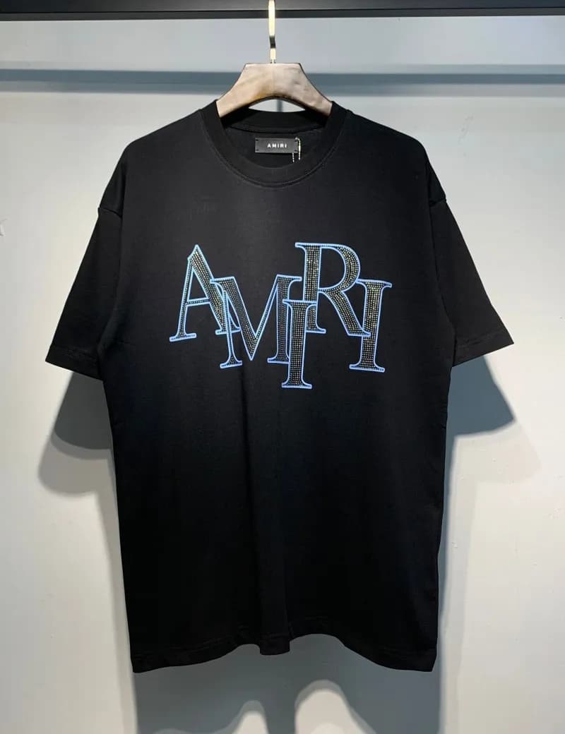 Amiri Logo T-Shirt Mesh Script — 707 black
