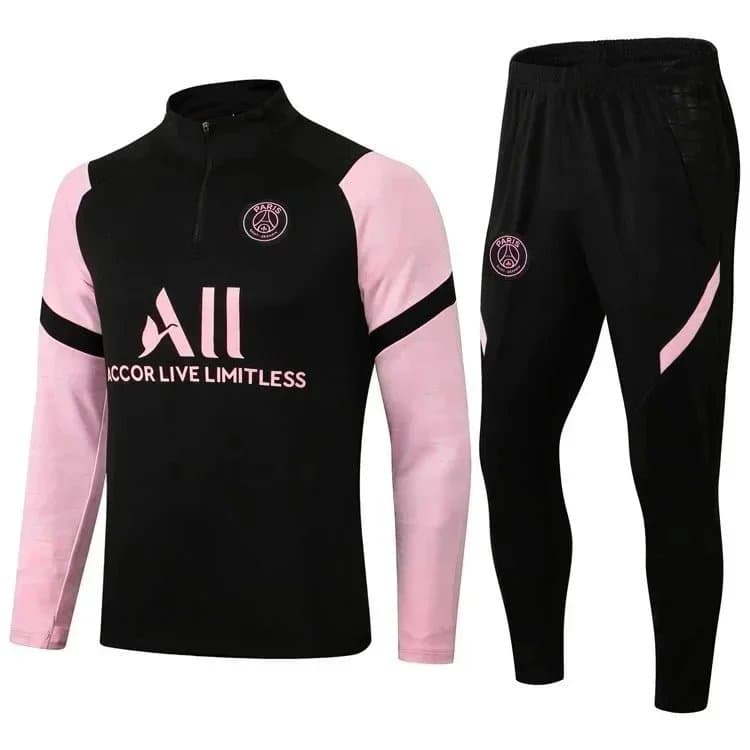 Adidas Training Set Accor Live Limitless — 巴黎黑色粉袖
