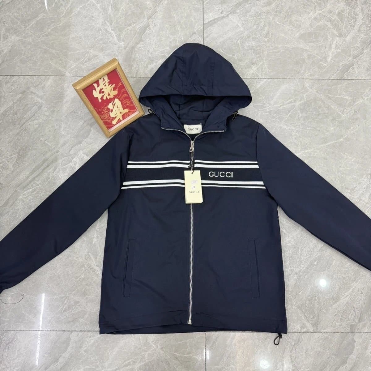 Moncler Hooded Zip-Up Jacket Logo Hood — 24