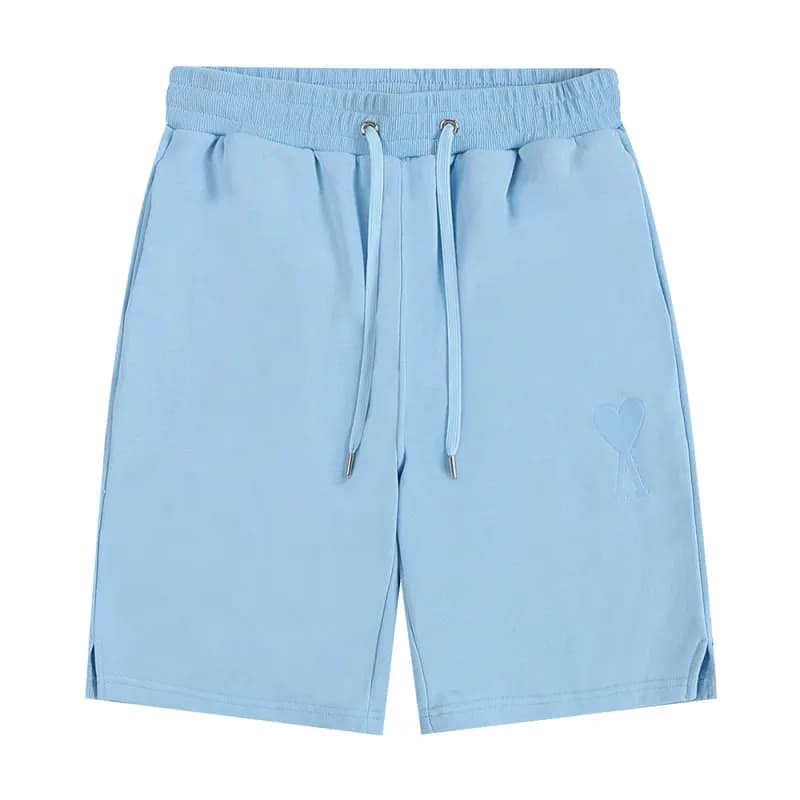 Amiri Heart Logo Shorts Light Blue