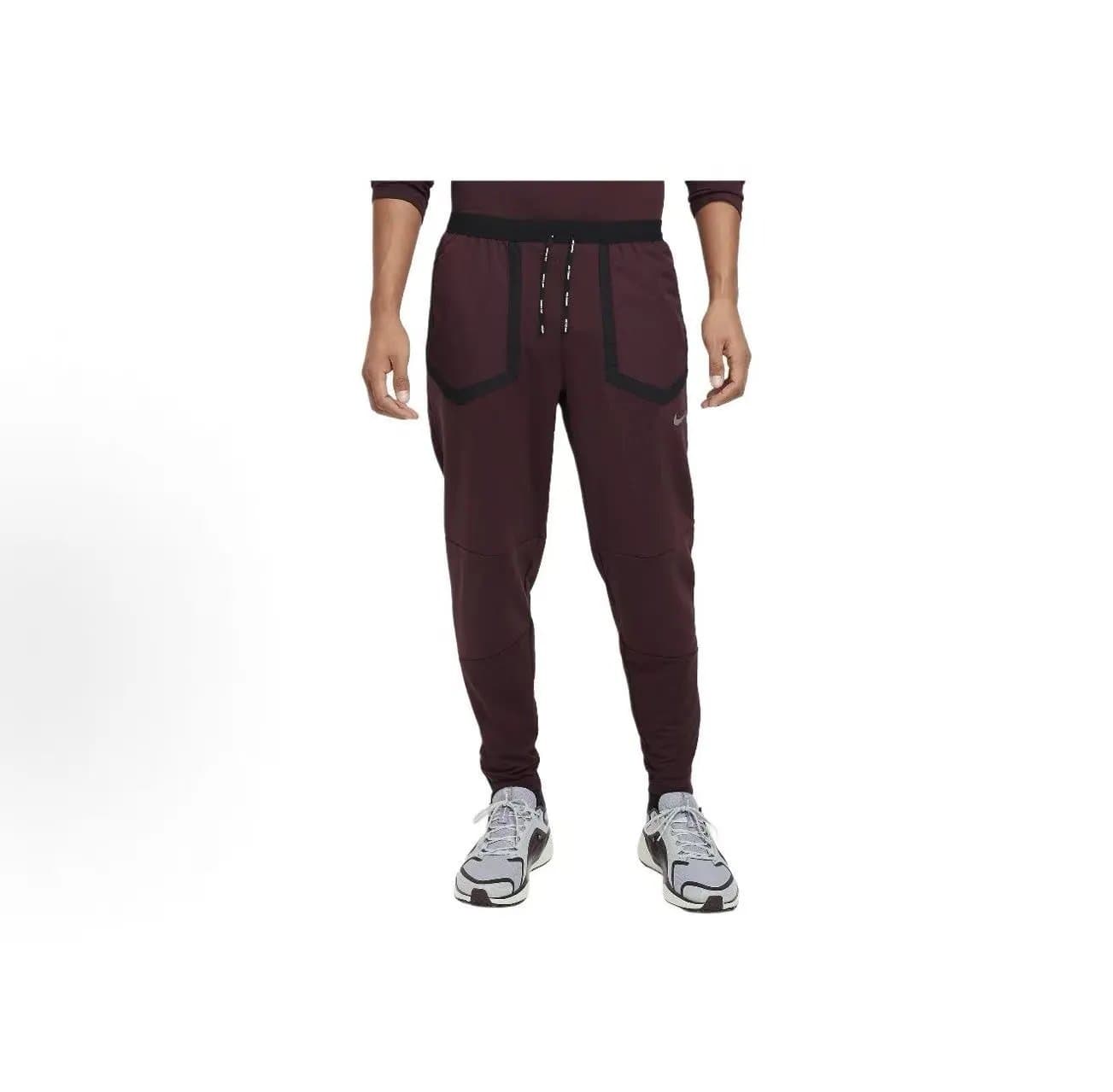Nike Tech Fleece Joggers Burgundy Black Trim