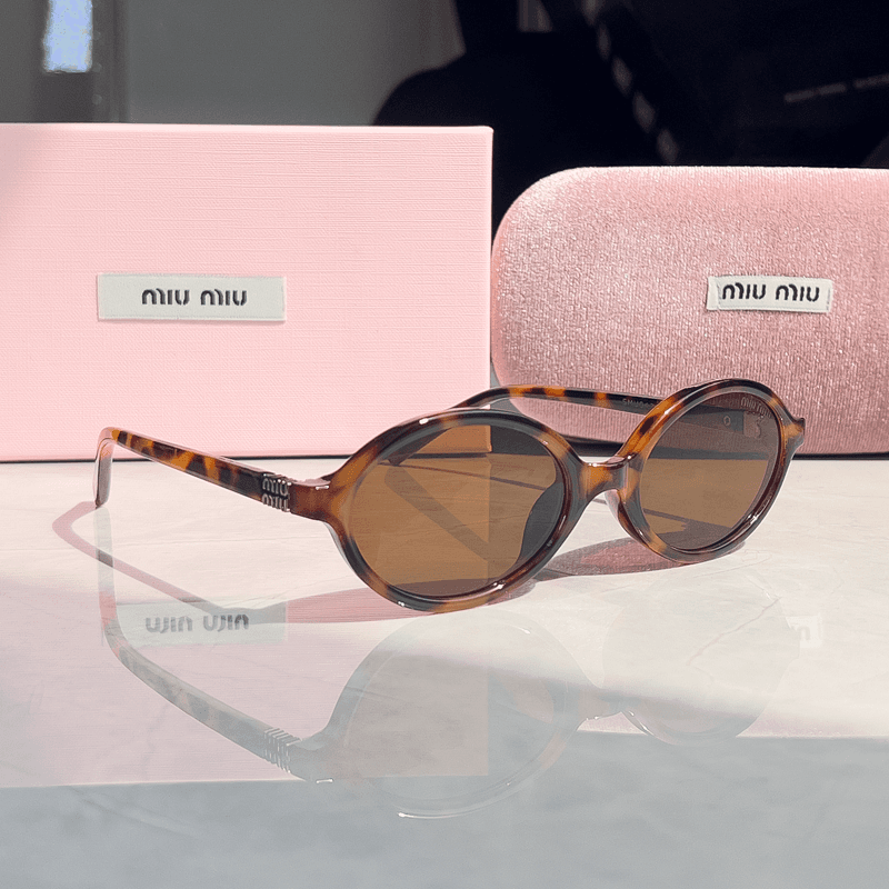 Miu Miu Rectangular Optical Frame Tortoiseshell — 3442034XZ