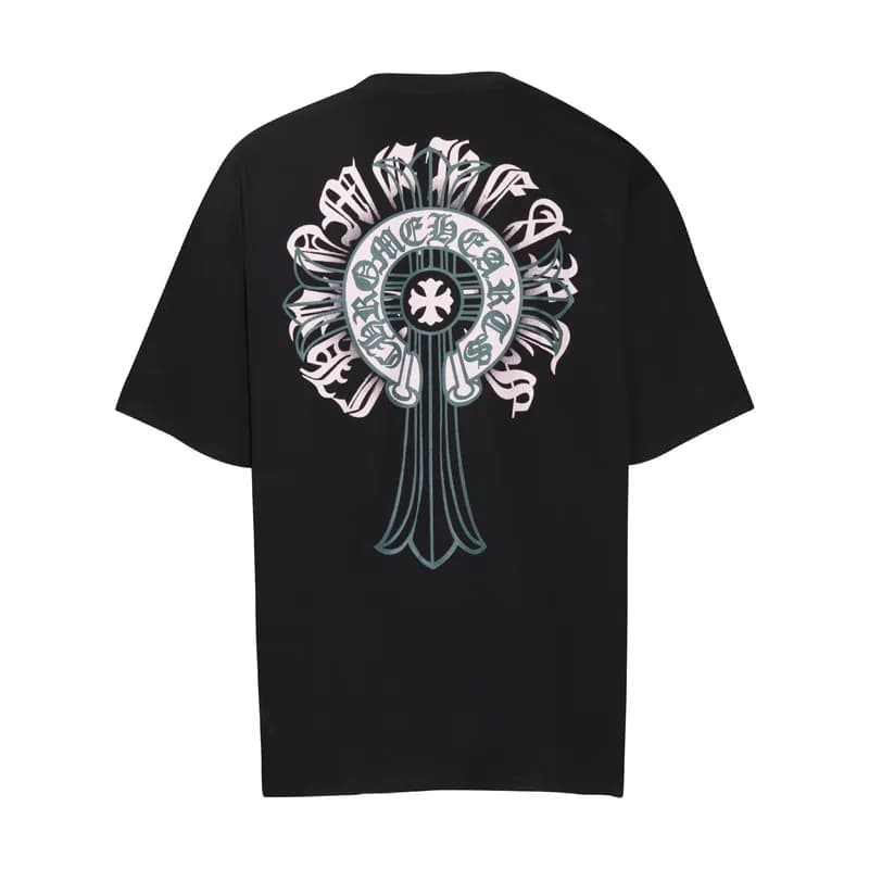 Chrome Hearts Graphic Tee Cross & Hearts Print — 6090黑