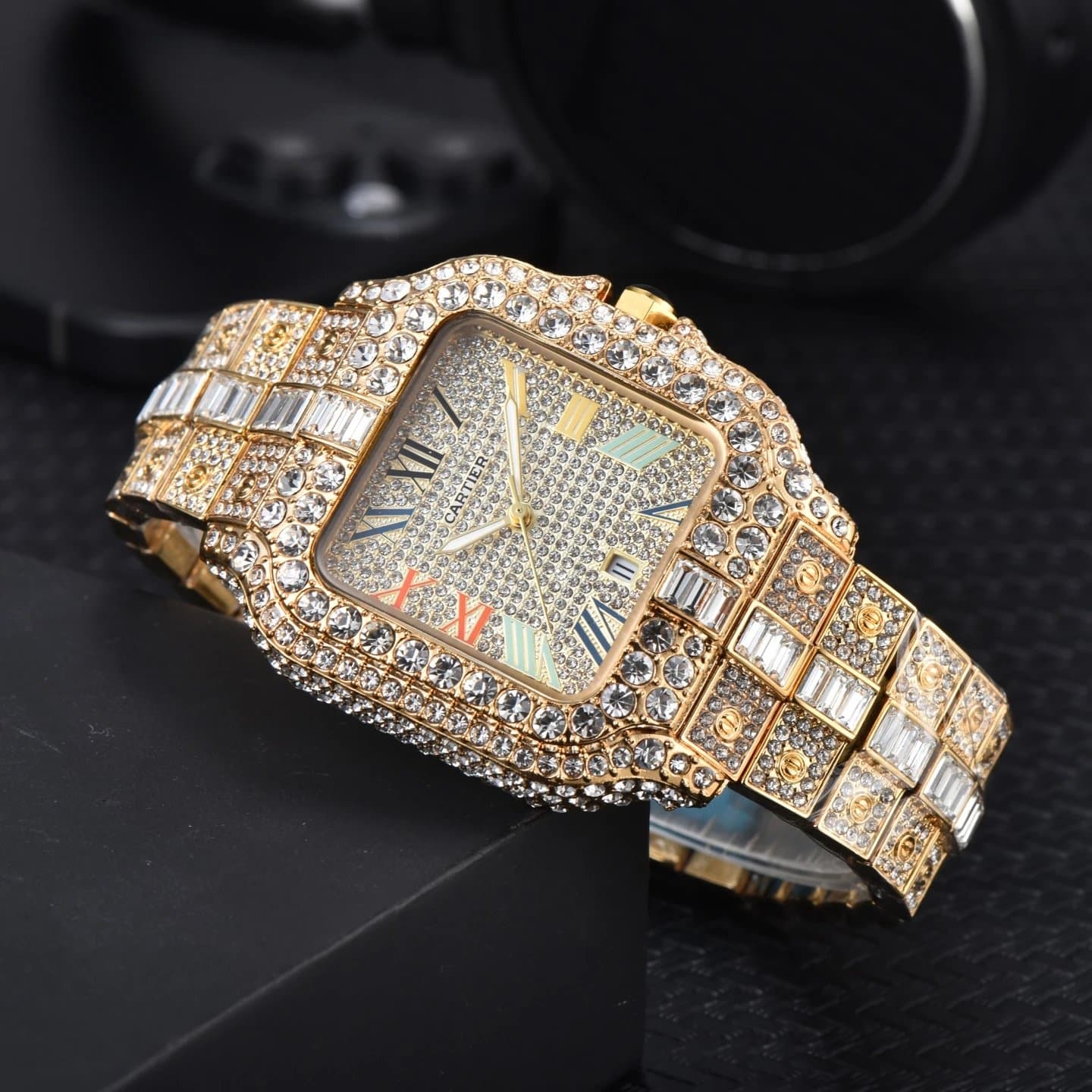 Cartier Santos Paved with Crystals — 均码 · 14