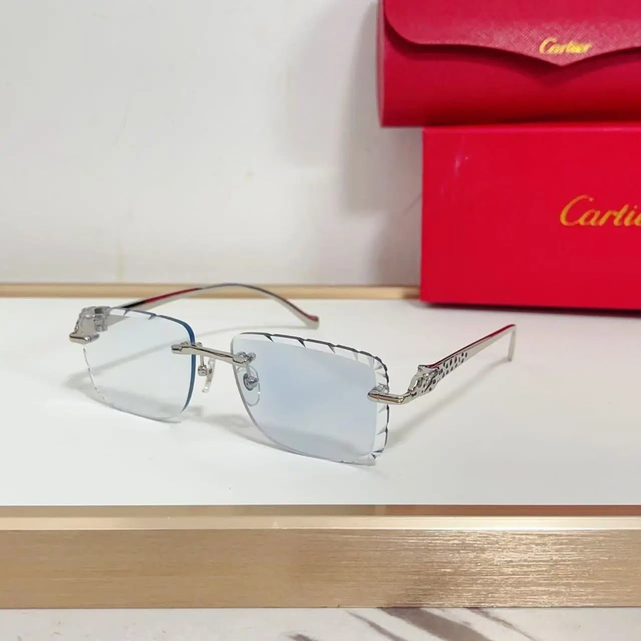 Cartier Sunglasses Rectangular Rimless — 02