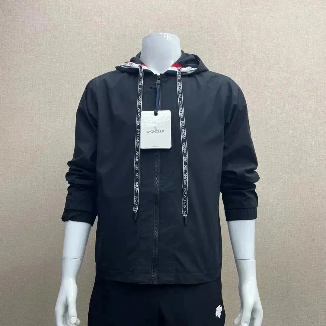 Moncler Windbreaker Jacket Navy with Red Lining — 24