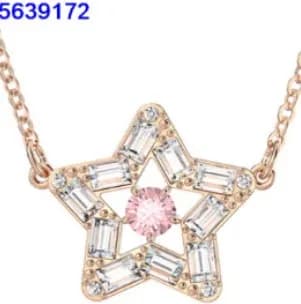 Tiffany & Co. Star Pendant Necklace Baguette-Cut Crystal