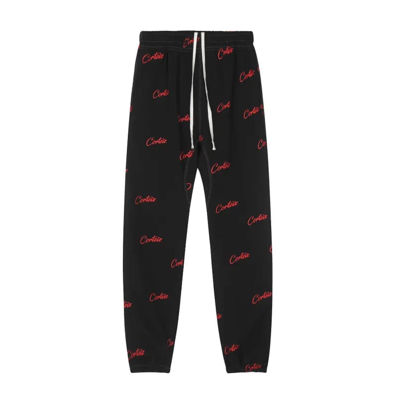 Corteiz Joggers Cortez Logo — 838 黑红