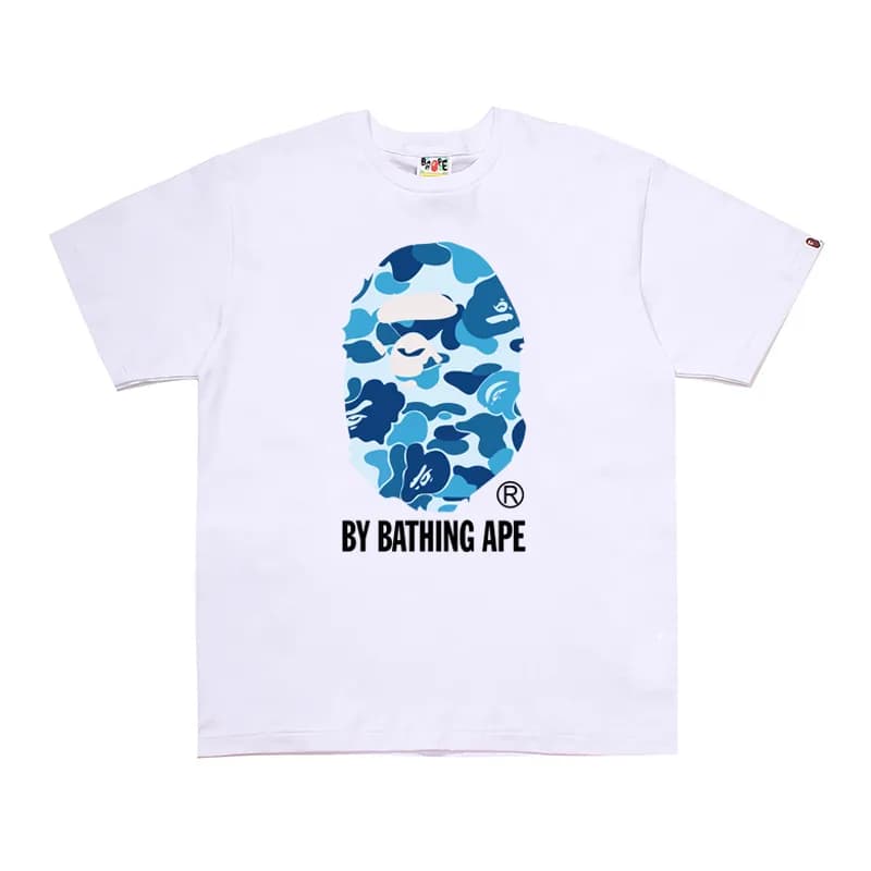BAPE Ape Head Tee Blue Camo Ape Head