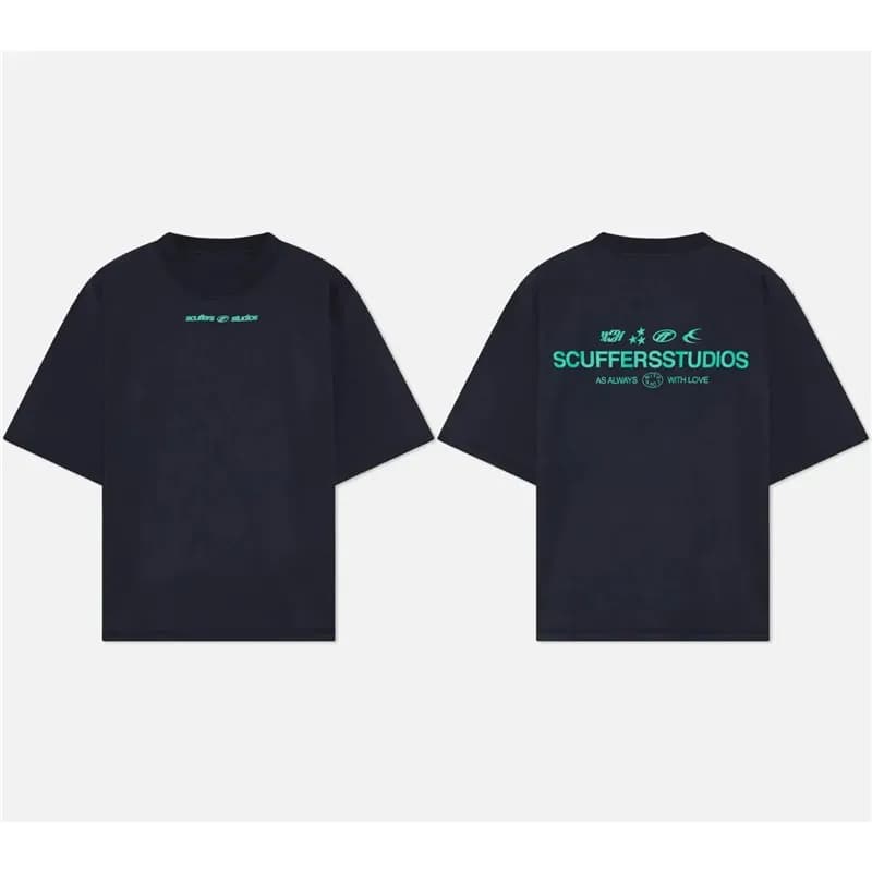 Sacai Graphic T-Shirt Everyday Urban Aesthetics — 20-藏青色